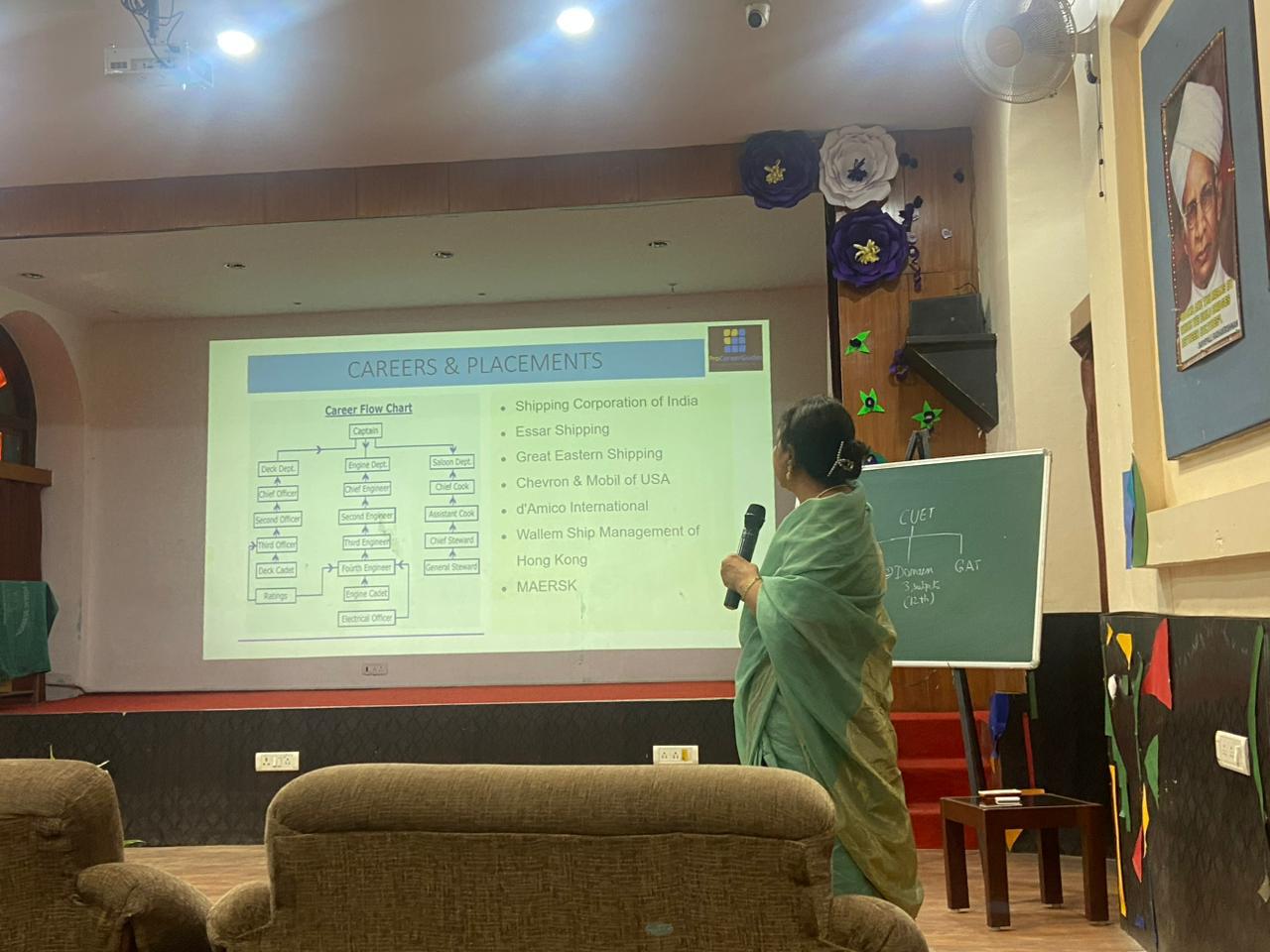 Speaker guiding Grade 12 students.