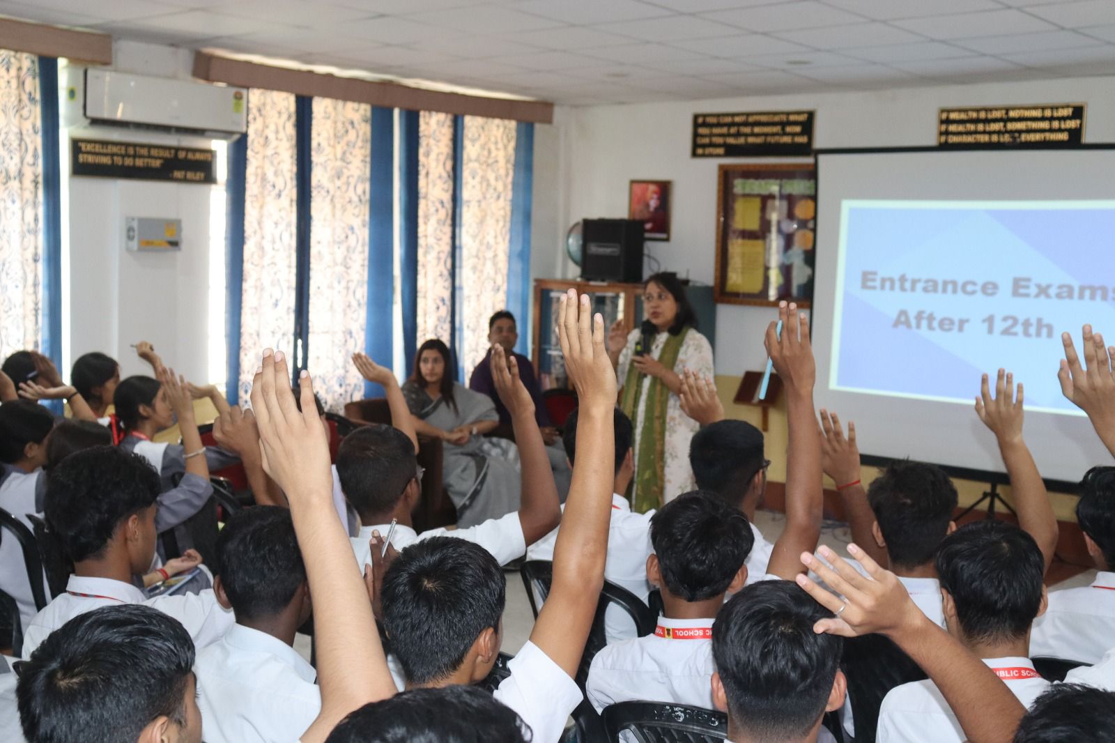 Engaged audience during stream selection workshop.
