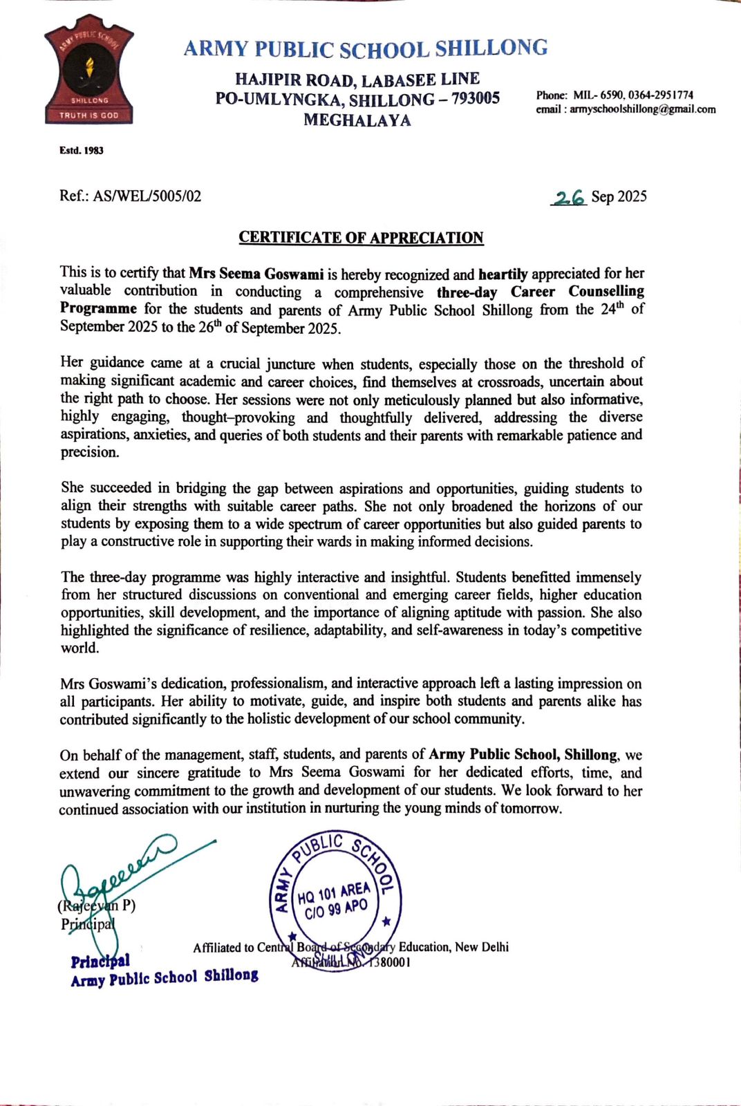 Career counselling session in progress.